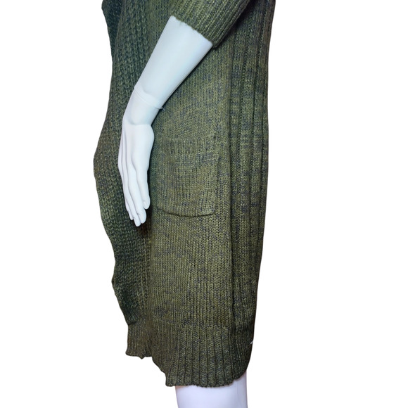 Derek Heart Womens Long Draped Sweater Blue & Green Size Medium - Picture 8 of 16